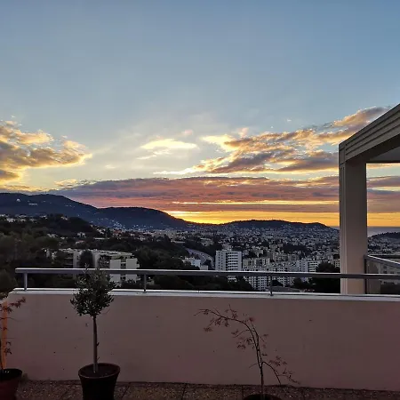Terrasse 100M2 Vue Mer Clim Garage Nice